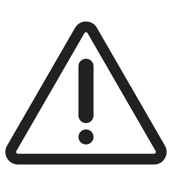 Warning High Contrast Vector