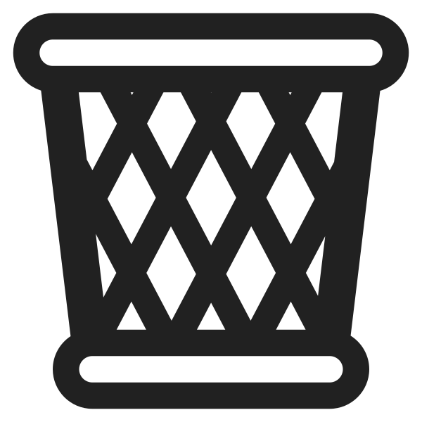 Wastebasket High Contrast Vector