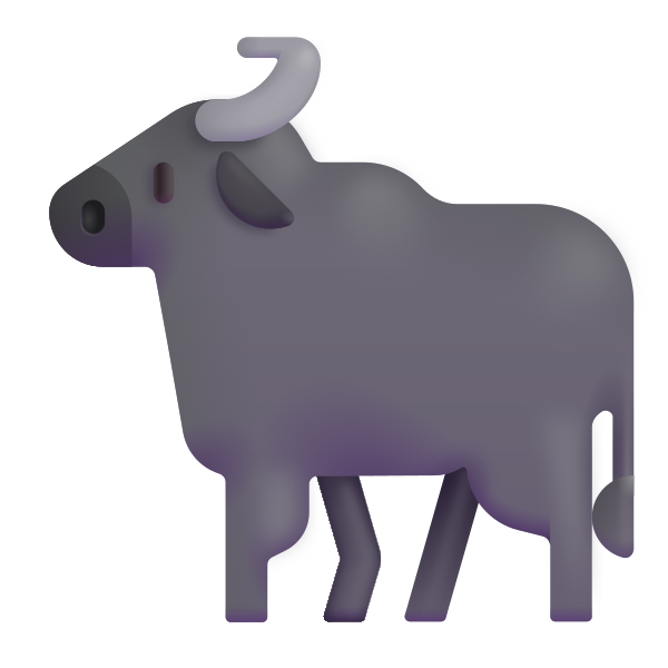 Water Buffalo Color Vector