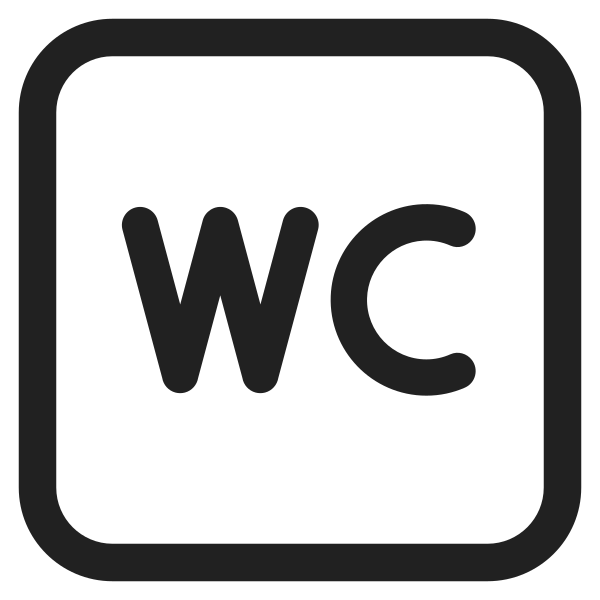 Water Closet High Contrast Vector
