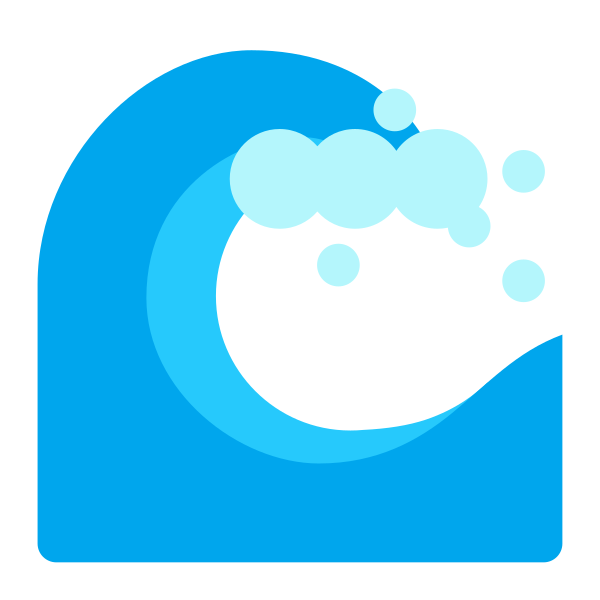 Water Wave Flat Vector