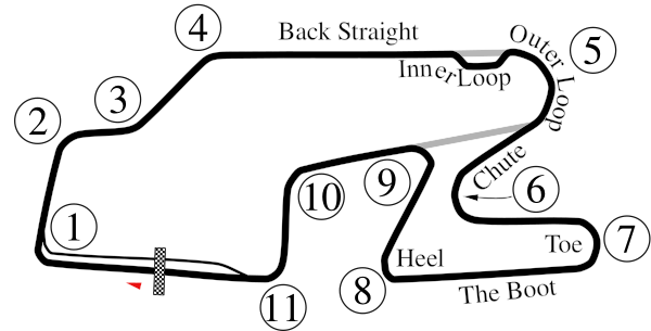 Watkins Glen International Track Map