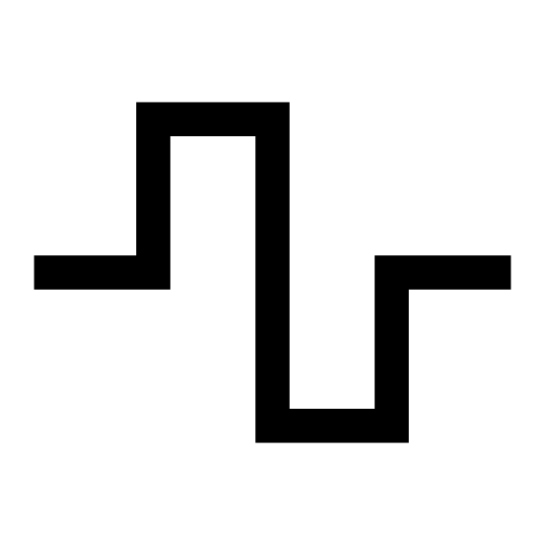 Wave Square Solid Vector