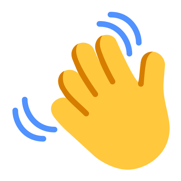 Waving Hand Flat Default Vector
