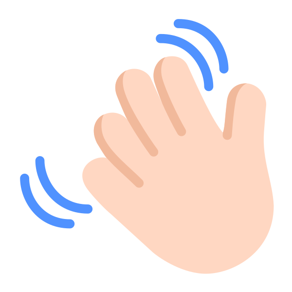 Waving Hand Flat Light