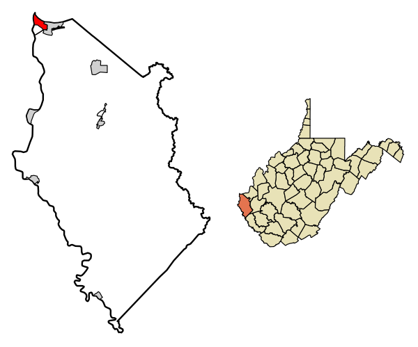 Wayne County West Virginia Incorporated And Unincorporated Areas Kenova Highlighted