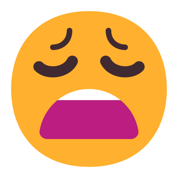 Weary Face Flat