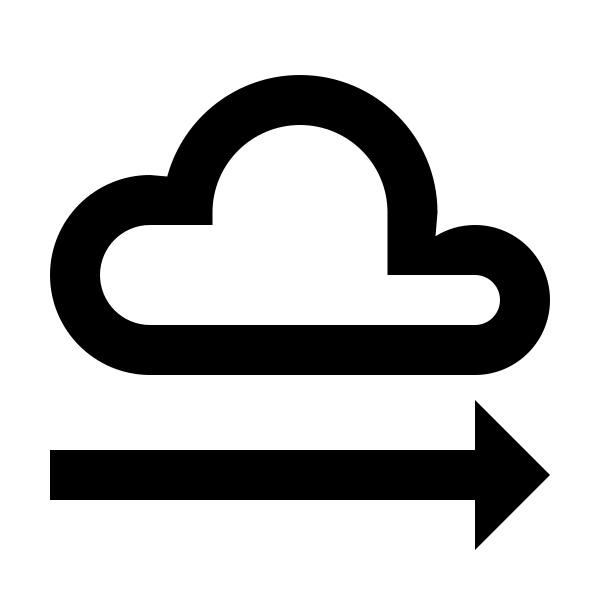 Weather Cloudy Arrow Right