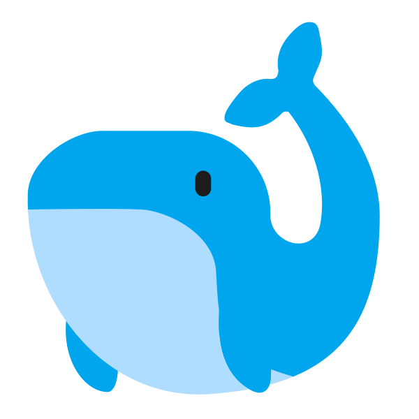Whale Flat Vector