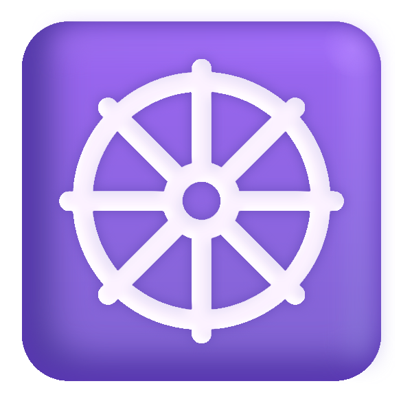 Wheel Of Dharma Color Vector