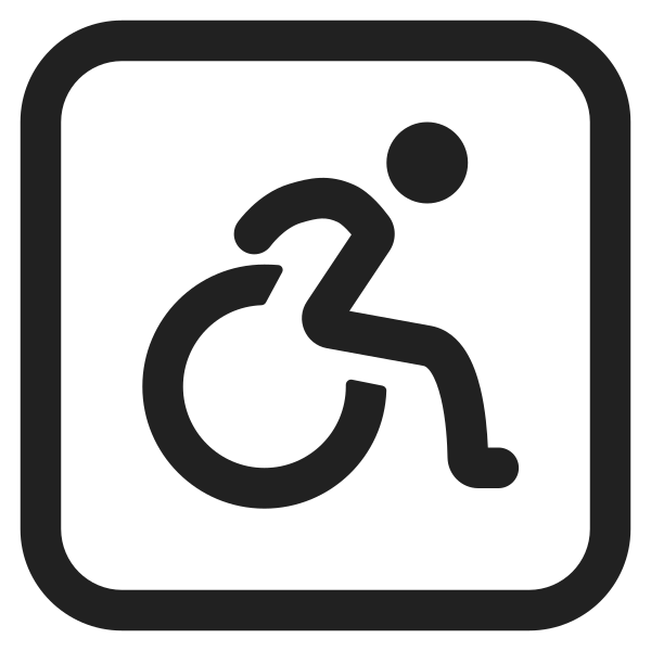 Wheelchair Symbol High Contrast Vector