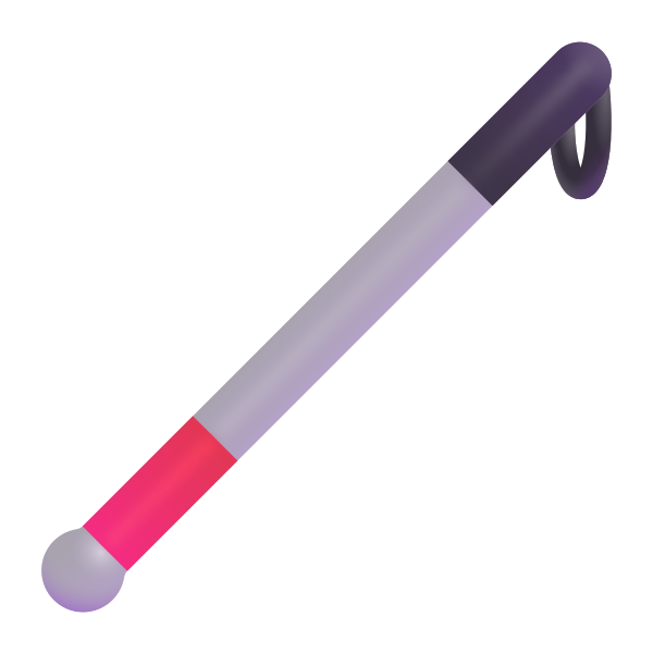 White Cane Color Vector