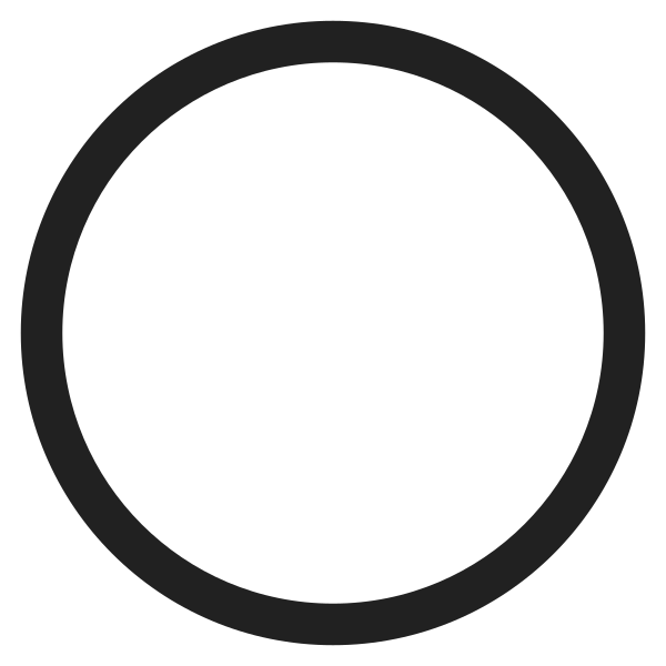 White Circle High Contrast Vector
