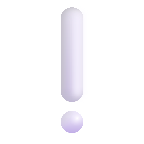 White Exclamation Mark Color Vector