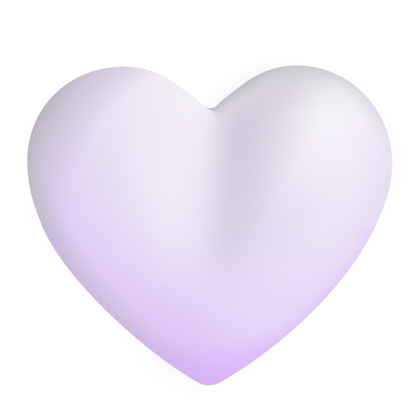 White Heart Color Vector