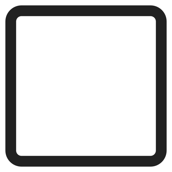 White Large Square High Contrast Vector