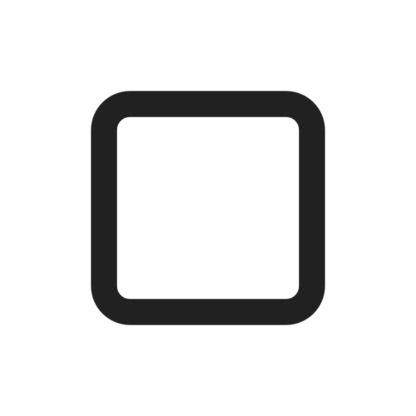 White Medium Small Square High Contrast Vector