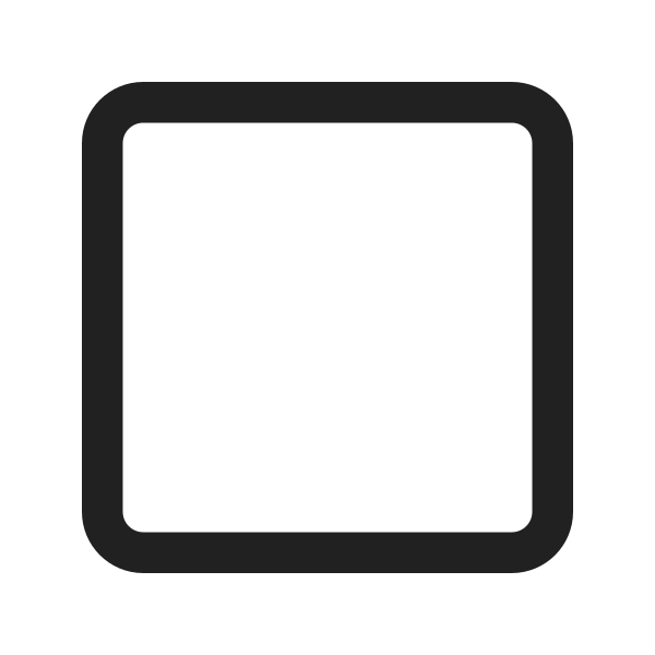 White Medium Square High Contrast Vector