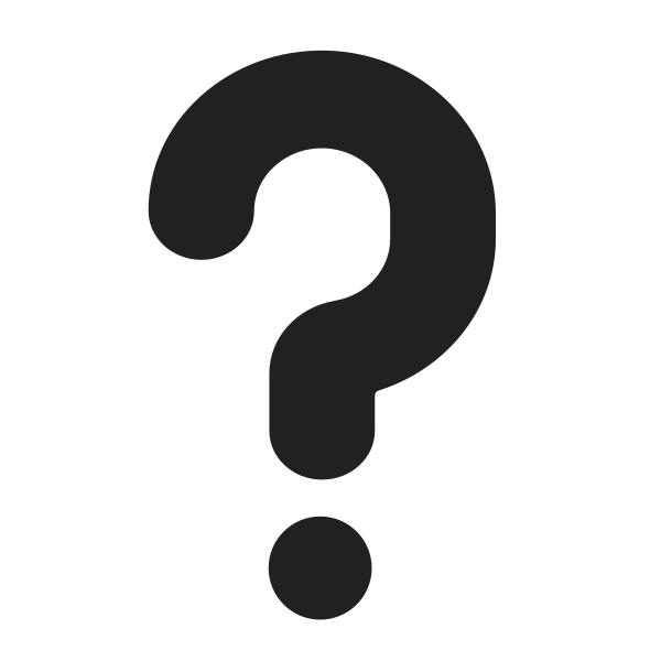 White Question Mark High Contrast