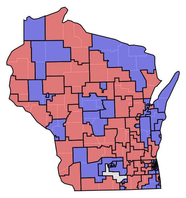 WI Assembly Partisan Map 1981