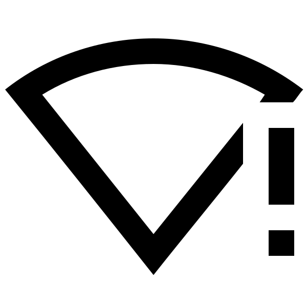 Wifi Strength Alert Outline
