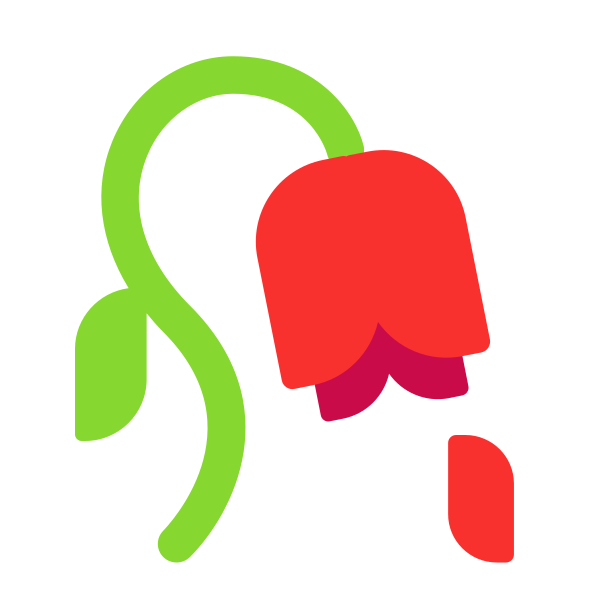 Wilted Flower Flat Vector