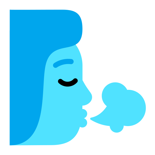 Wind Face Flat Vector