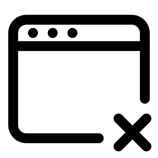 Window Xmark Vector