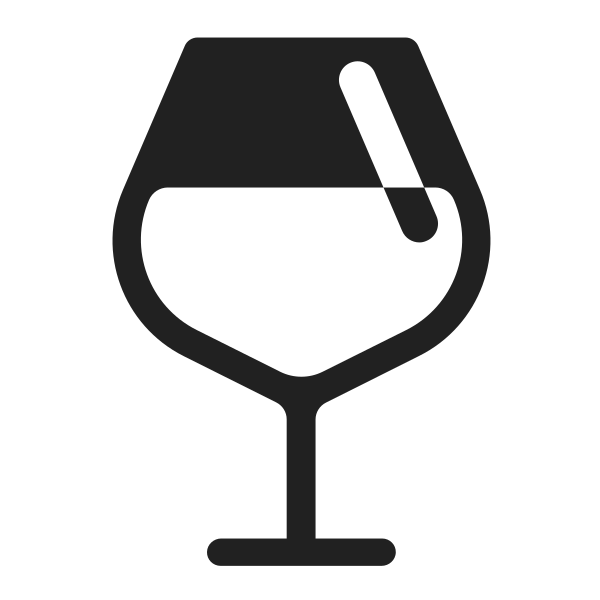 Wine Glass High Contrast Vector