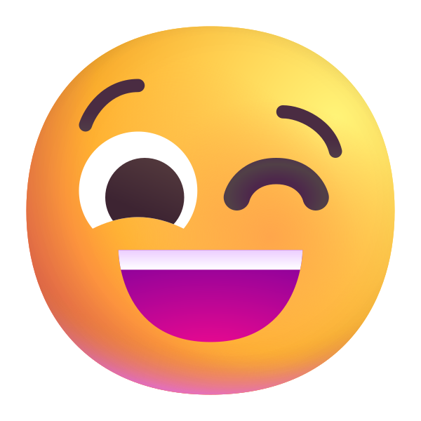Winking Face Color Vector