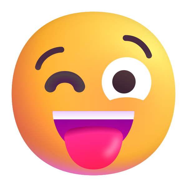 Winking Face With Tongue Color