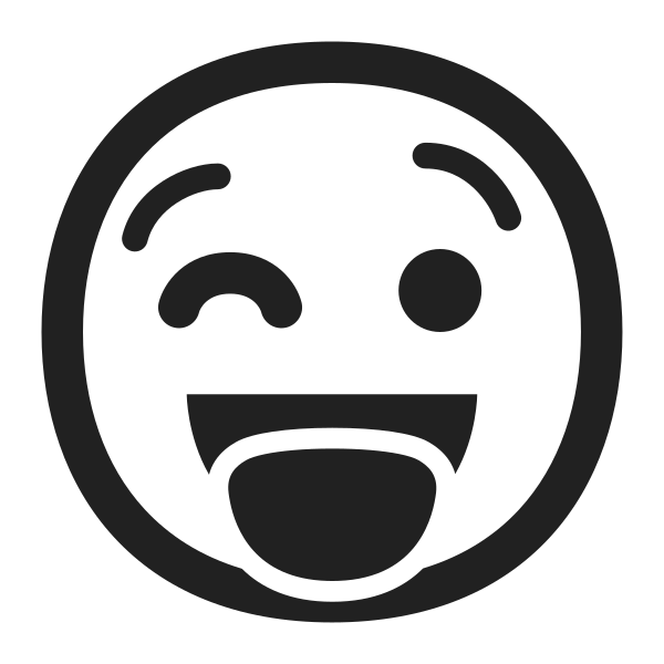 Winking Face With Tongue High Contrast