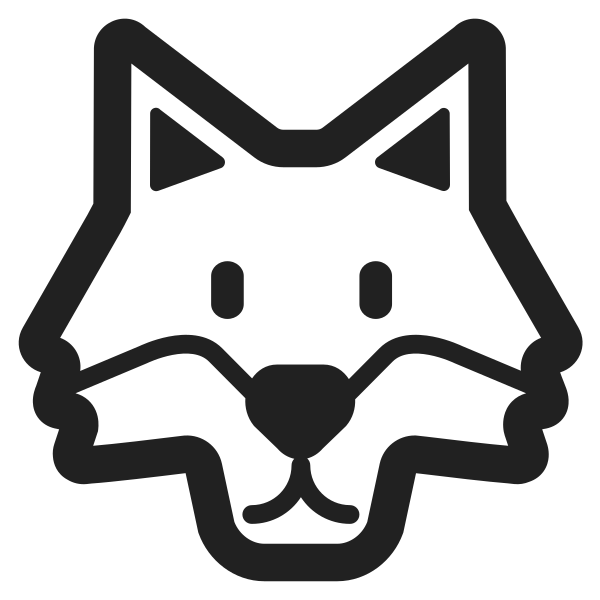 Wolf High Contrast Vector