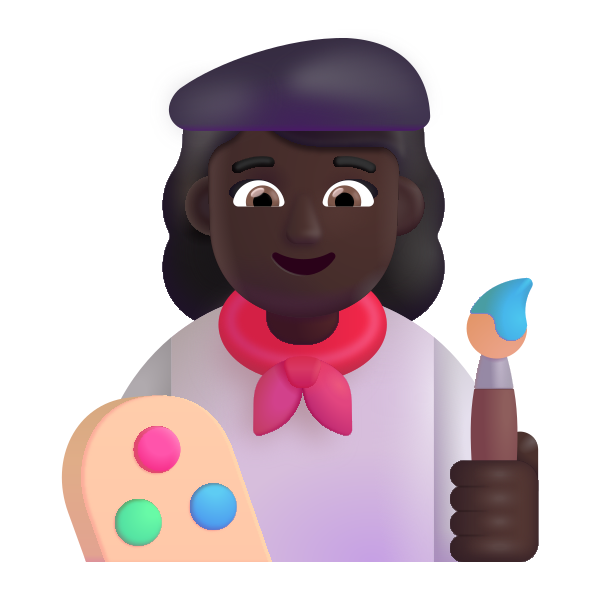 Woman Artist Color Dark Vector