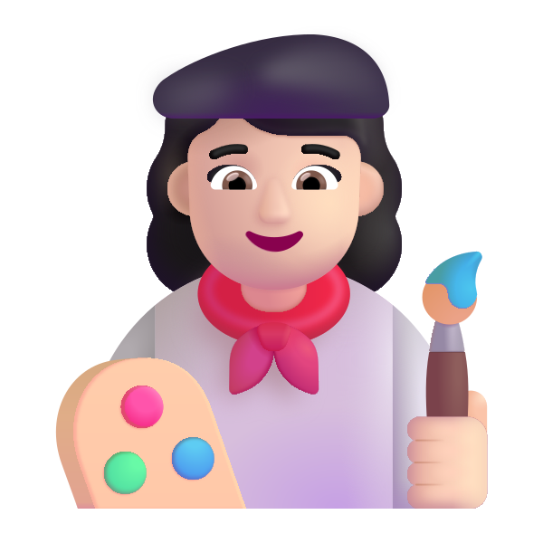 Woman Artist Color Light Vector