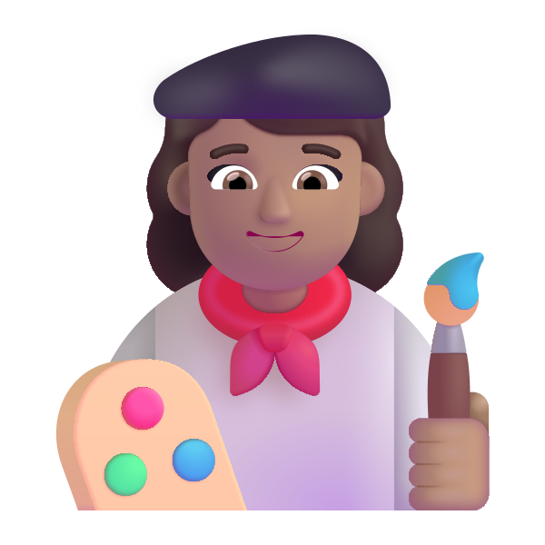 Woman Artist Color Medium