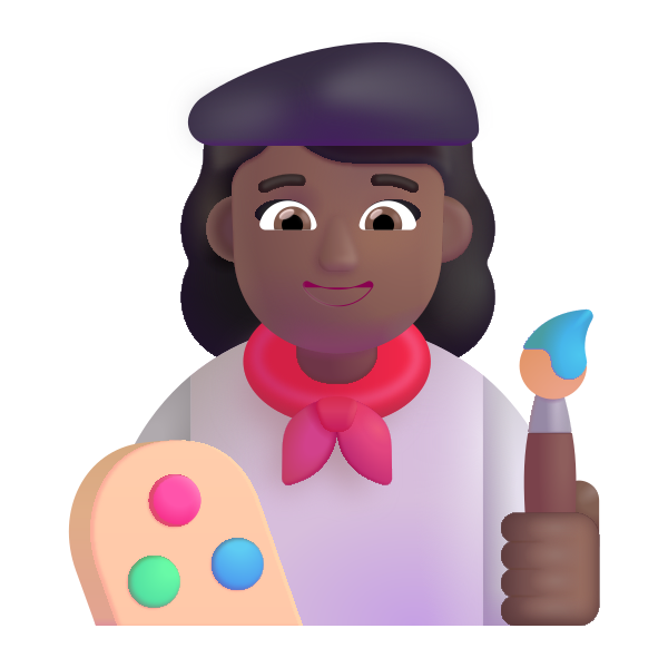 Woman Artist Color Medium Dark Vector