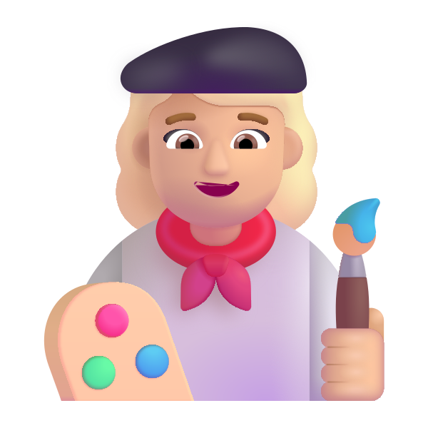 Woman Artist Color Medium Light Vector