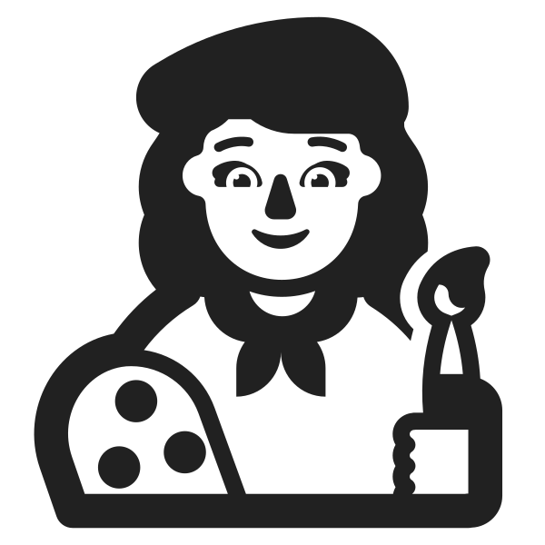 Woman Artist High Contrast Default