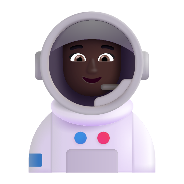 Woman Astronaut Color Dark Vector