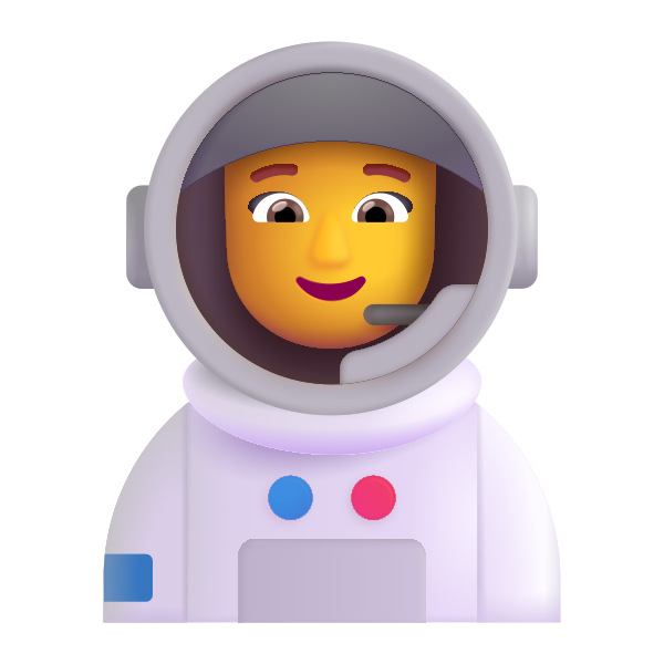 Woman Astronaut Color Default Vector