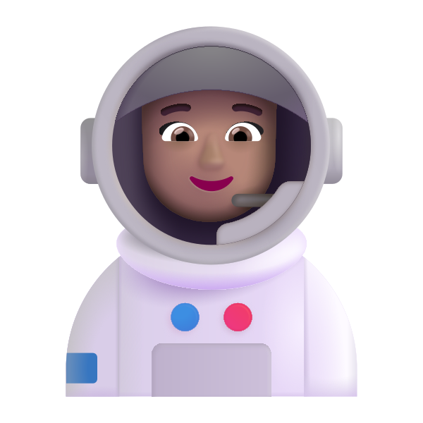 Woman Astronaut Color Medium