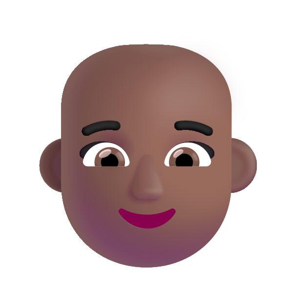 Woman Bald Color Medium Dark Vector