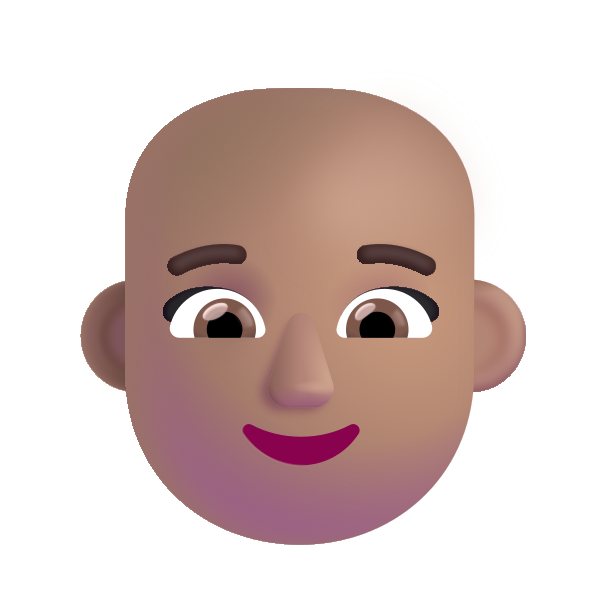 Woman Bald Color Medium