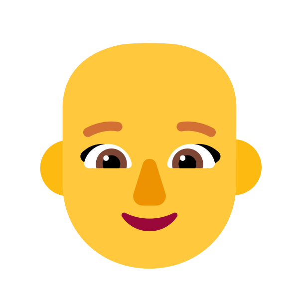 Woman Bald Flat Default Vector