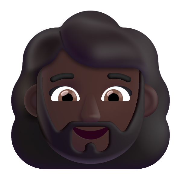 Woman Beard Color Dark Vector