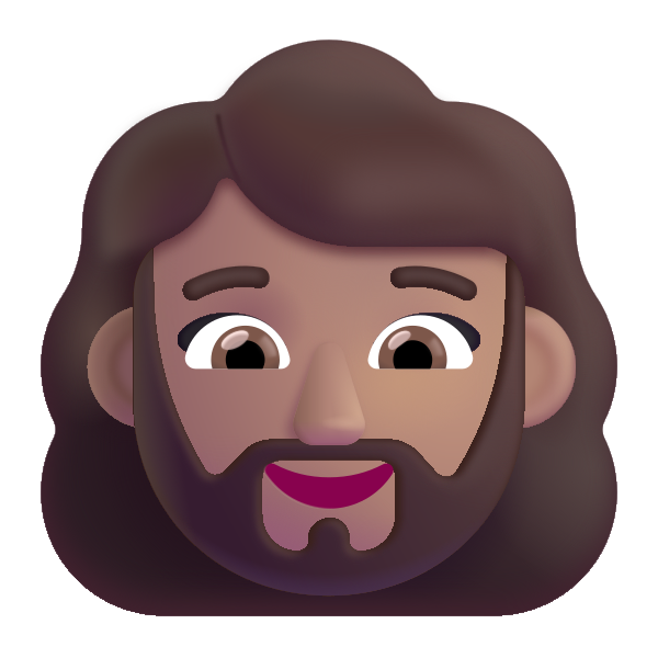 Woman Beard Color Medium Vector