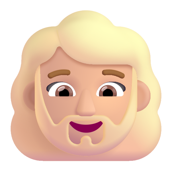 Woman Beard Color Medium Light