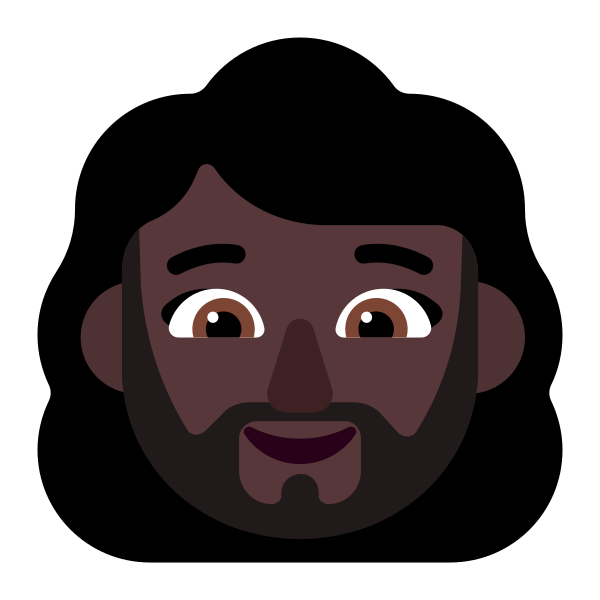 Woman Beard Flat Dark