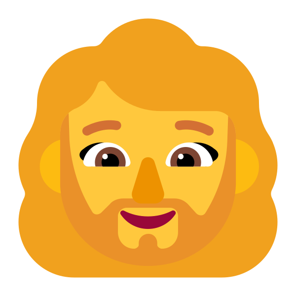 Woman Beard Flat Default
